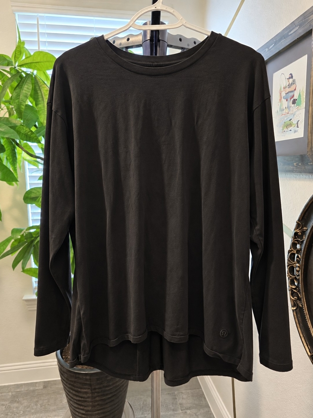 Lululemon Twist-Back Relaxed-Fit Long Sleeve Shirt Black XL